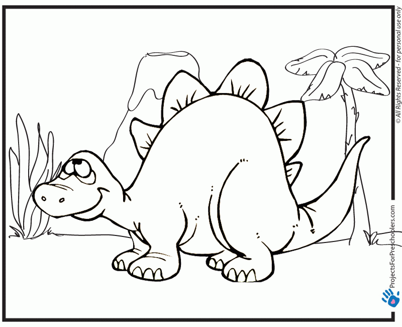 Free Printable dinosaur coloring page – from 