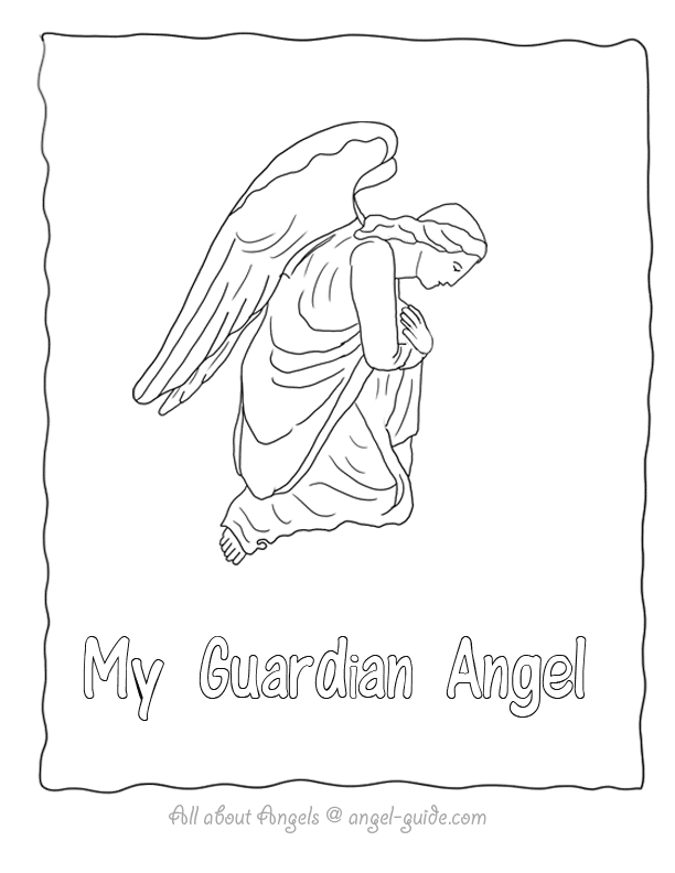 Guardian Angel Coloring Page - Coloring Home