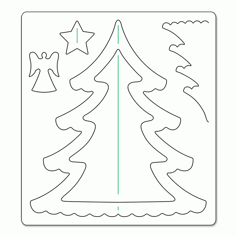 658754 Sizzix Bigz Die - Christmas Trees 3-D by Brenda Walton 