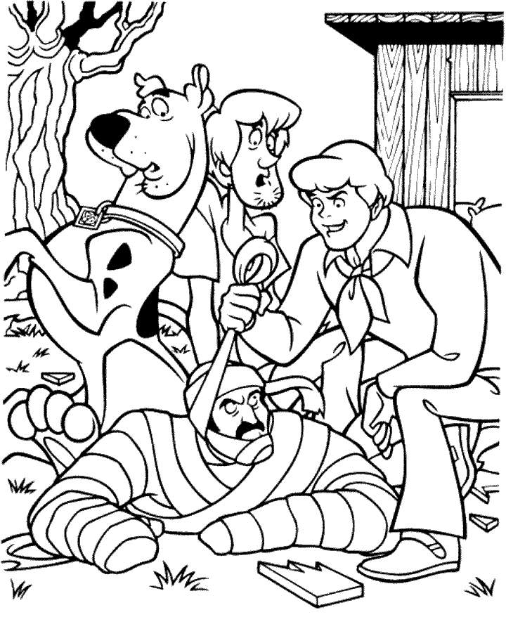 Scooby Doo With Shaggy And Fred Color Page | Disney Cartoons 