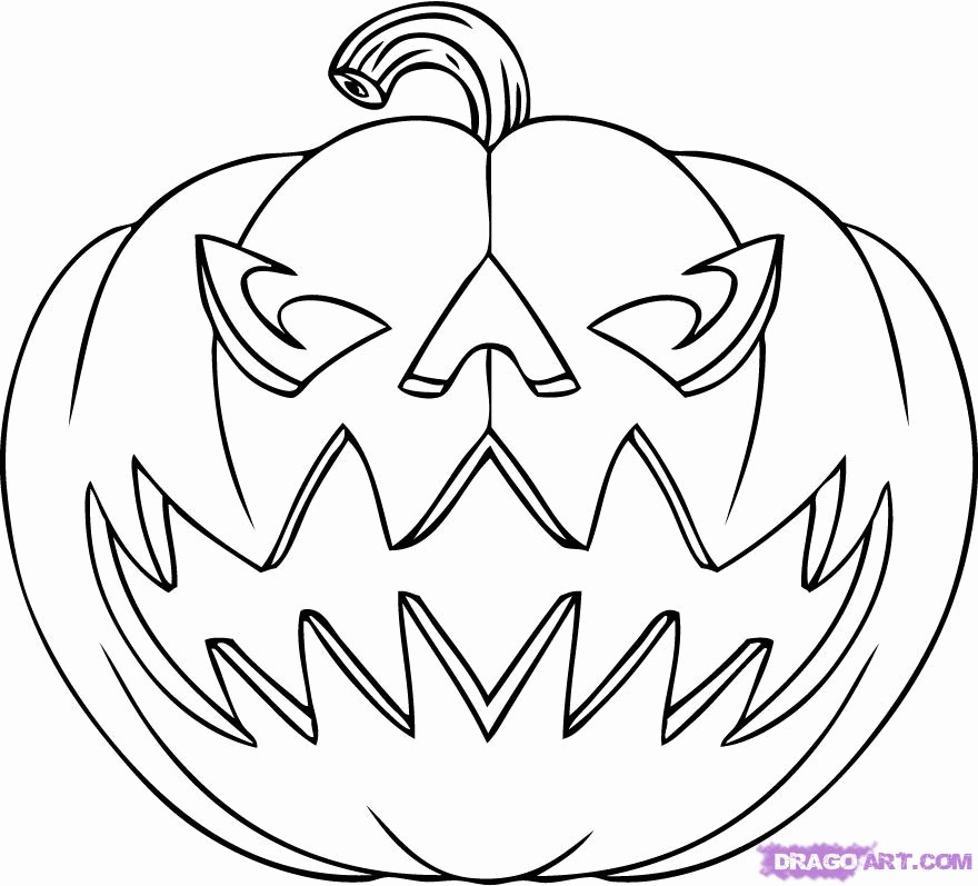 How to Draw a Jack o Lantern, Step by Step, Halloween, Seasonal 