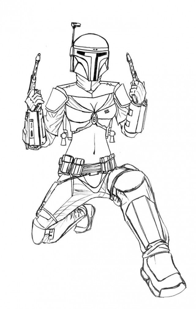 Boba Fett Coloring Page.