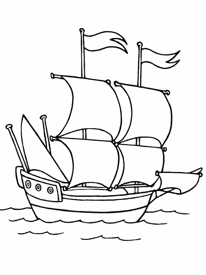 Coloring Pages Plus :: Boats and Ships Coloring Pages