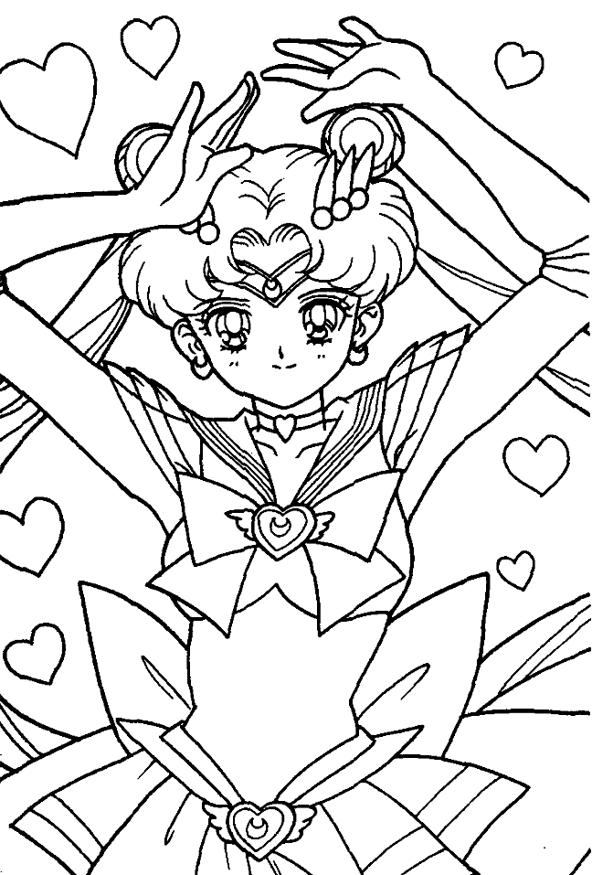 Princess Sailor Moon Coloring Pages 586 | Free Printable Coloring 