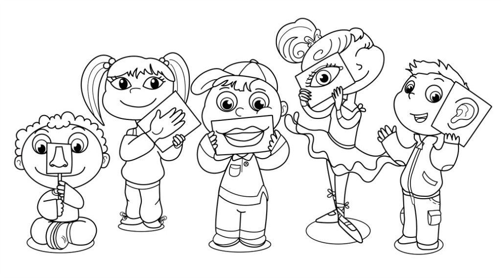 Five Senses | free coloring pages For kids