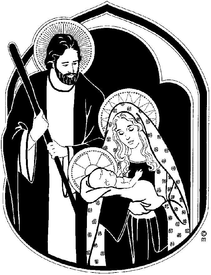 Holy Family Catholic Coloring Page | This Catholic Coloring Pages | P…