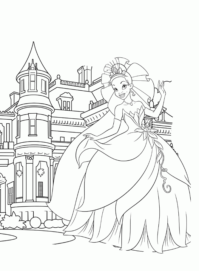 tangled Castle Colouring Pages (page 2)