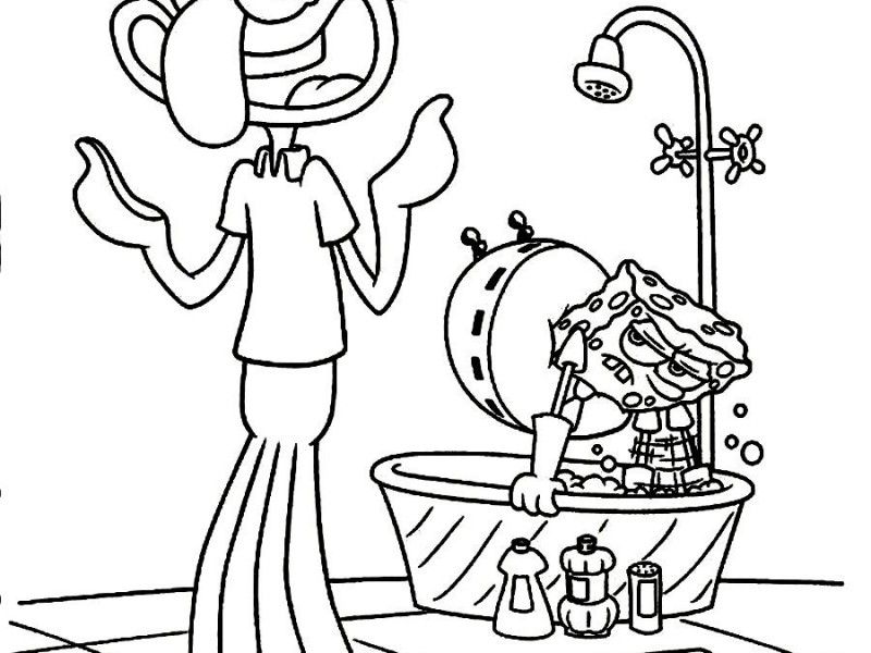 Spongebob And Patrick And Squidward Coloring Pages | Best Cartoon 