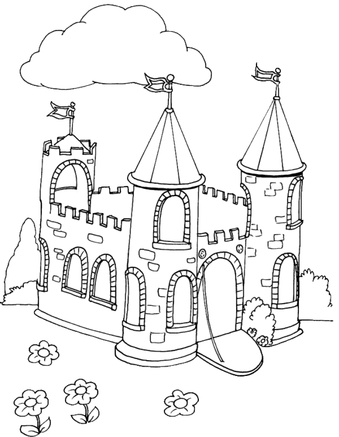 cinderella castle coloring page castle coloring pages | Inspire Kids