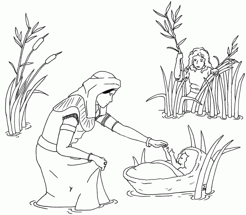 The Story Of Baby Moses Coloring Pages Baby Coloring Pages 177332 