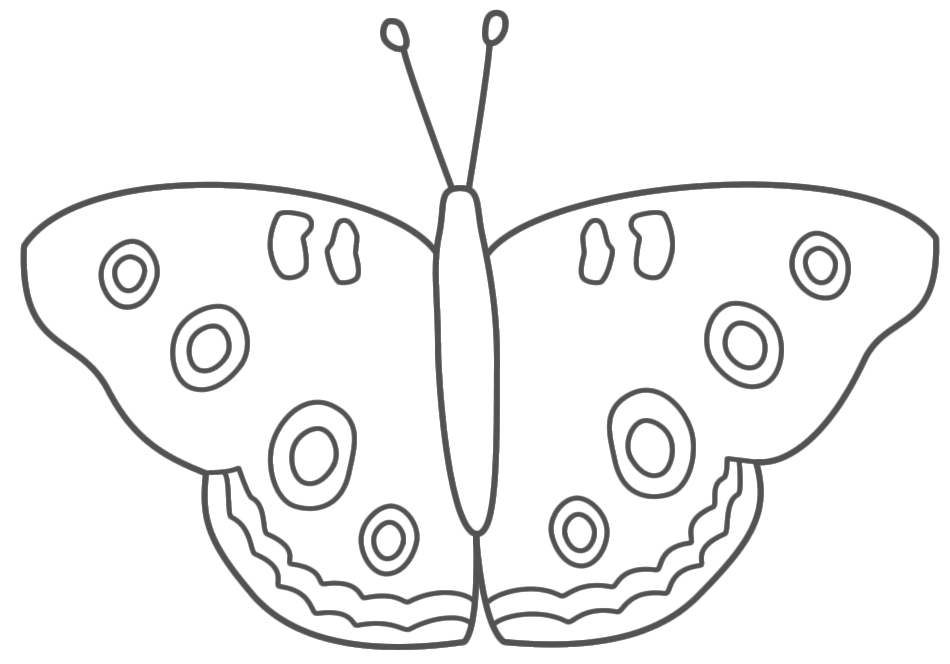 Butterfly To Color - Coloring Home