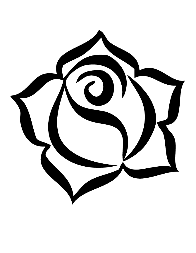 Long Stem Rose Coloring Page Free Printable Coloring Pages Roses 