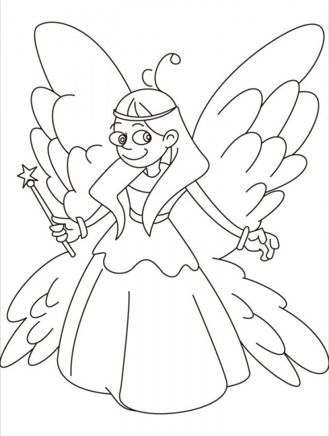 Coloring Pages A Fairy Free Download For Kids HD Printable 268802 