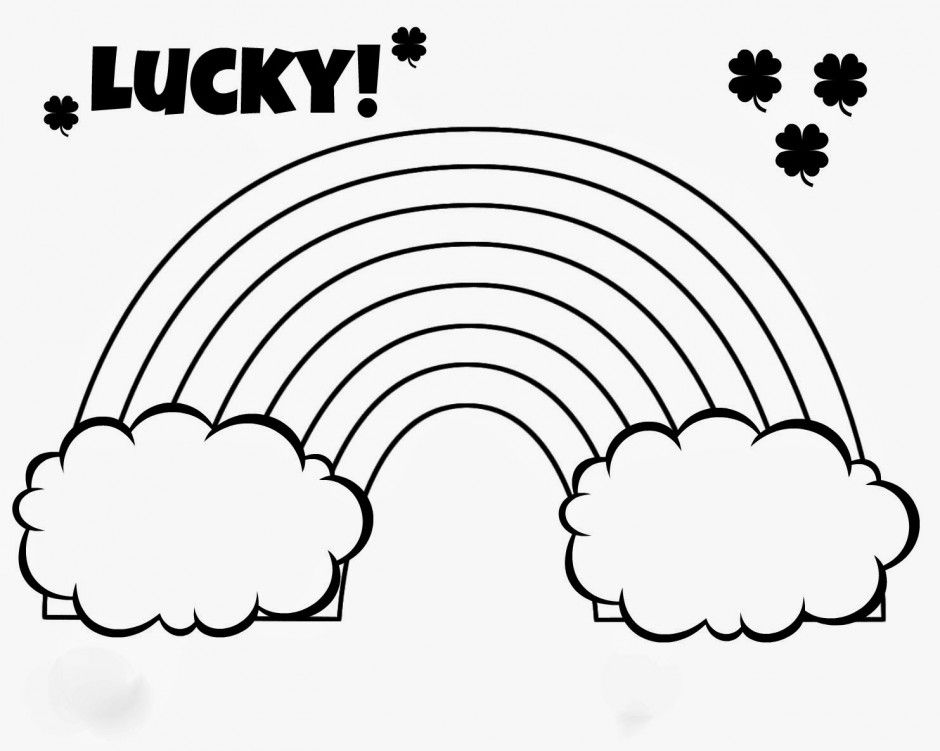 Rainbow With Pot Of Gold Coloring Page Id 103487 Uncategorized 