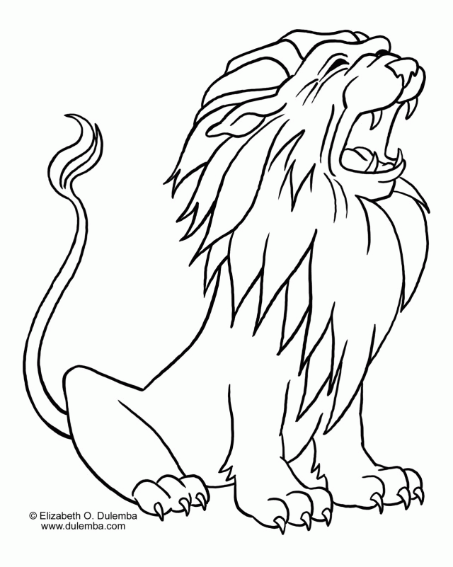 Coloring To Print Animals Carnivorous Animals Lion Number 86382 - Coloring  Home