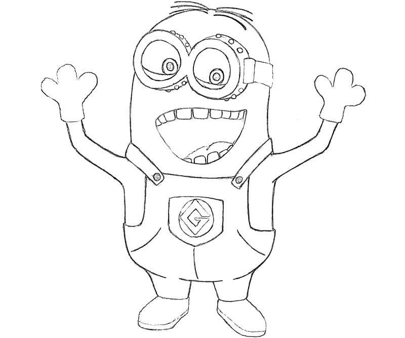 Dave Gadget Smile Scary Coloring Page - Kids Colouring Pages