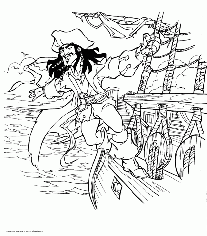 Pirates Of The Caribbean Coloring Pages Jack Sparrow | Online 