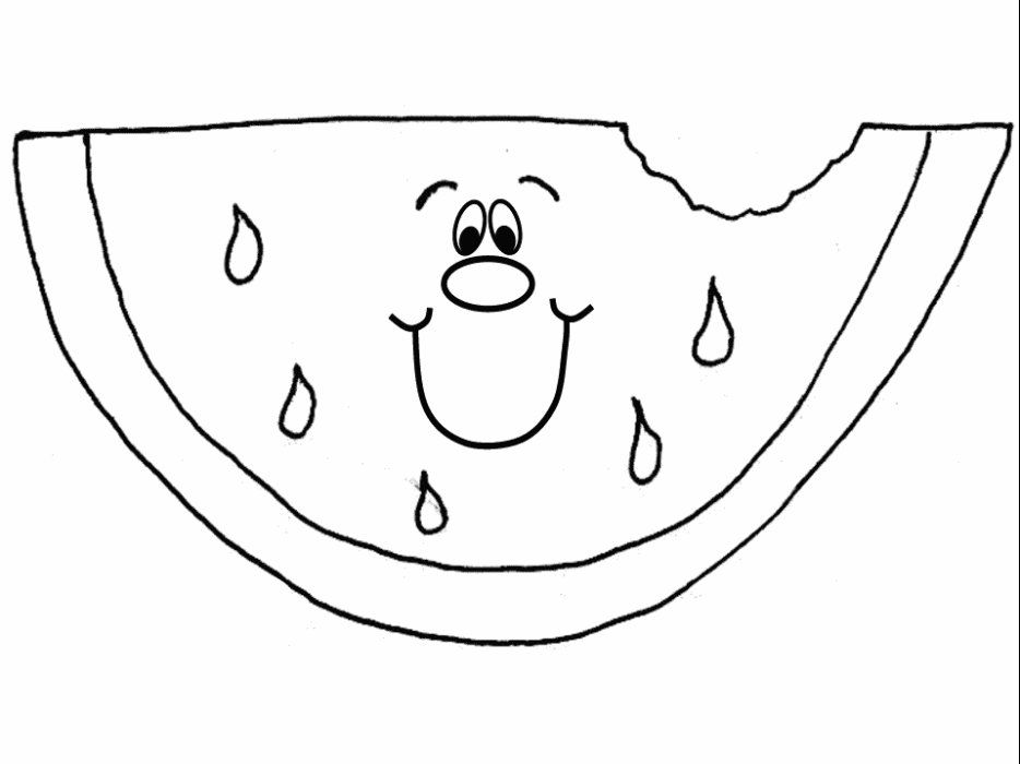 Fruit Coloring The Cartoon Coloring Pages Apple : Watermelon 