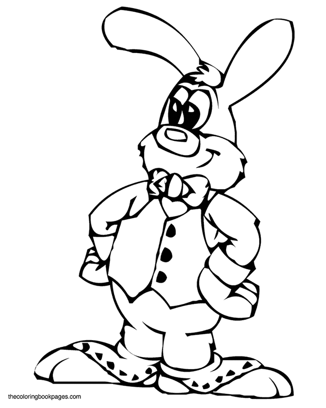 cute easter bunny coloring book pages
