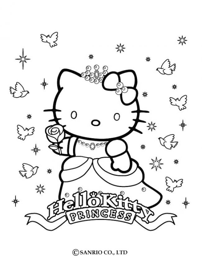 HELLO KITTY coloring pages - Princesse Kitty