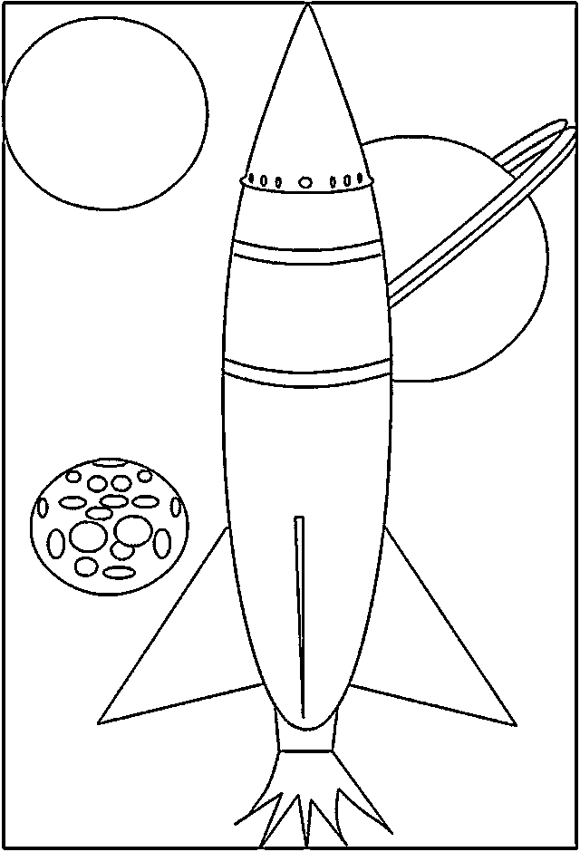 rocket rocket ship Colouring Pages (page 3)