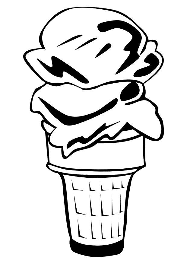 Coloring page soft ice cream cone - img 10110.