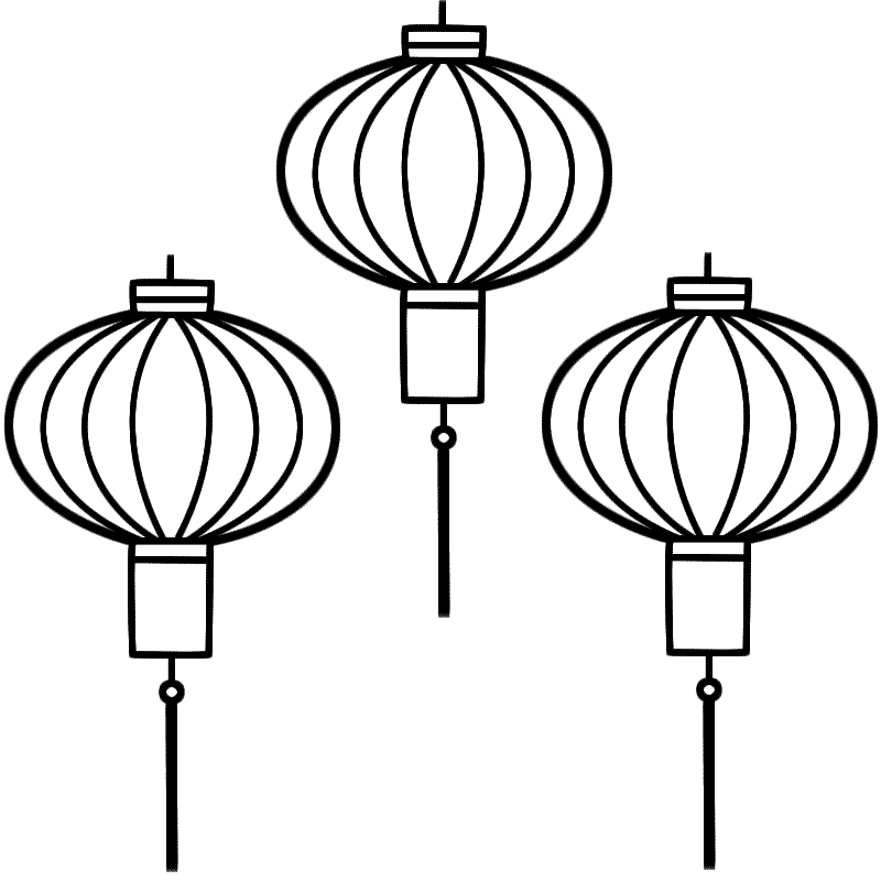 Chinese Lanterns Coloring Page Chinese New Year Coloring Home