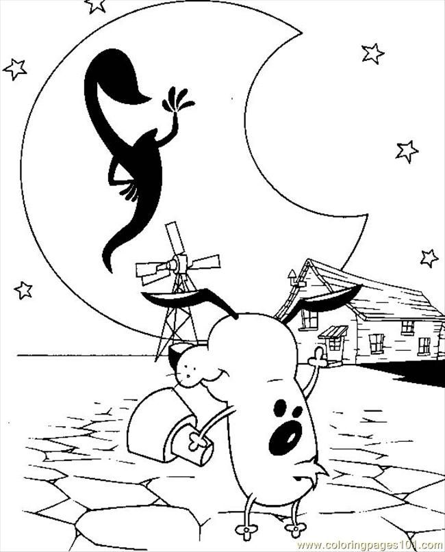 Courage The Cowardly Dog Coloring Page - Coloring Home
