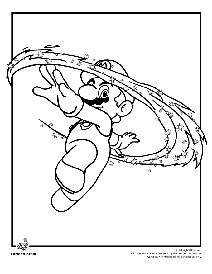 Coloring Pages Mario Brothers Tattoo Page 3