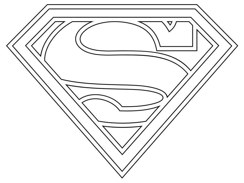 Printable Superman Logo Coloring Home