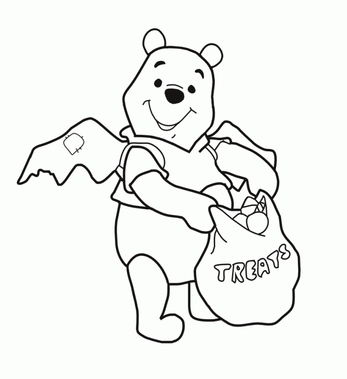 Winnie The Pooh Halloween Coloring Pages | Cartoon Coloring Pages 
