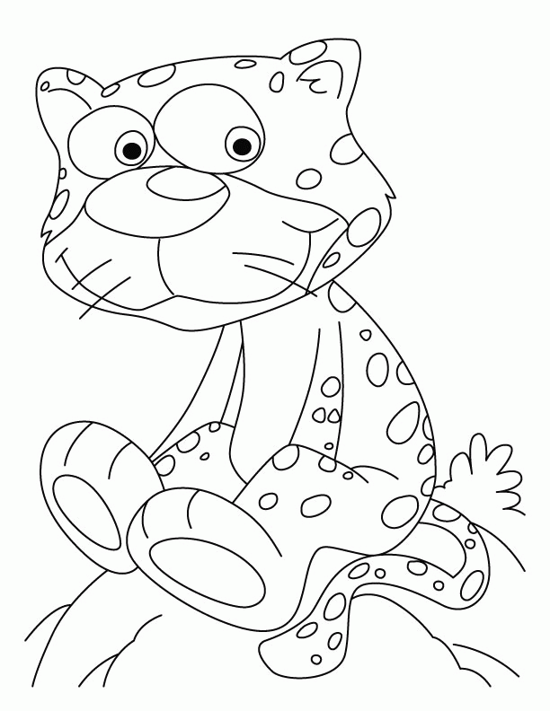 Baby Cheetah Coloring Page Images & Pictures - Becuo