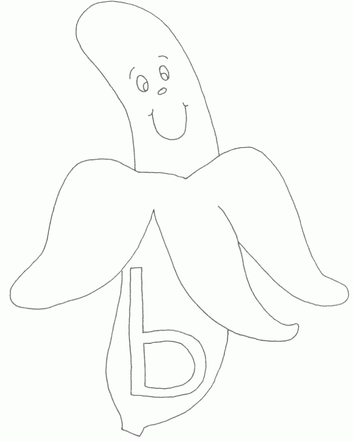 Banana Coloring Pages Children | Coloring
