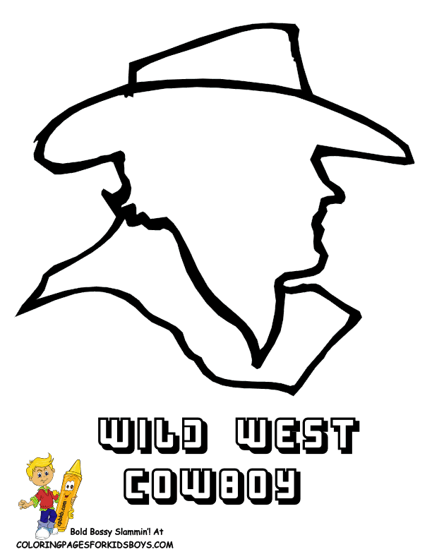 Cowboy Coloring | Free | Coloring For Kids | Westerns | America 