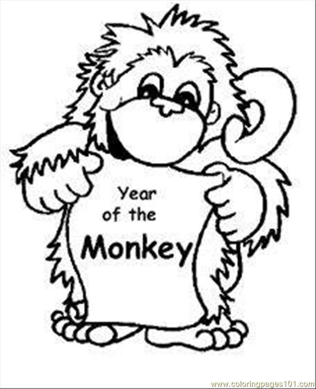 printable coloring page aby monkey pages med mammals