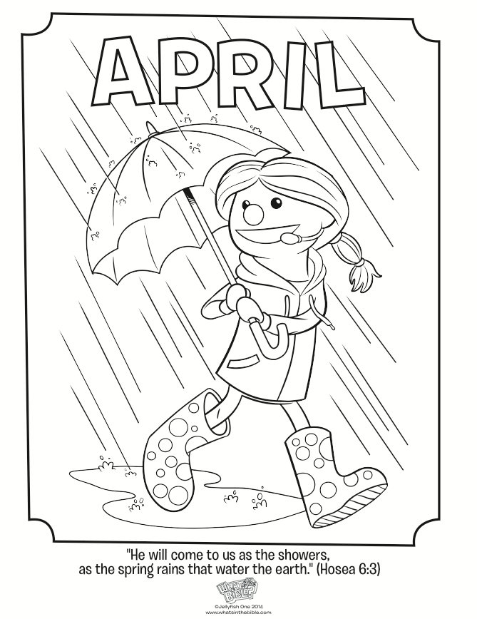 April Coloring Page - Hosea 6:8 | Whats in the Bible
