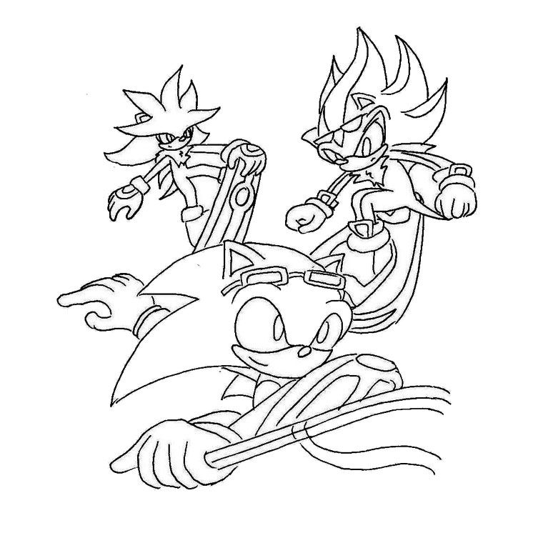 sonic riders Coloriage