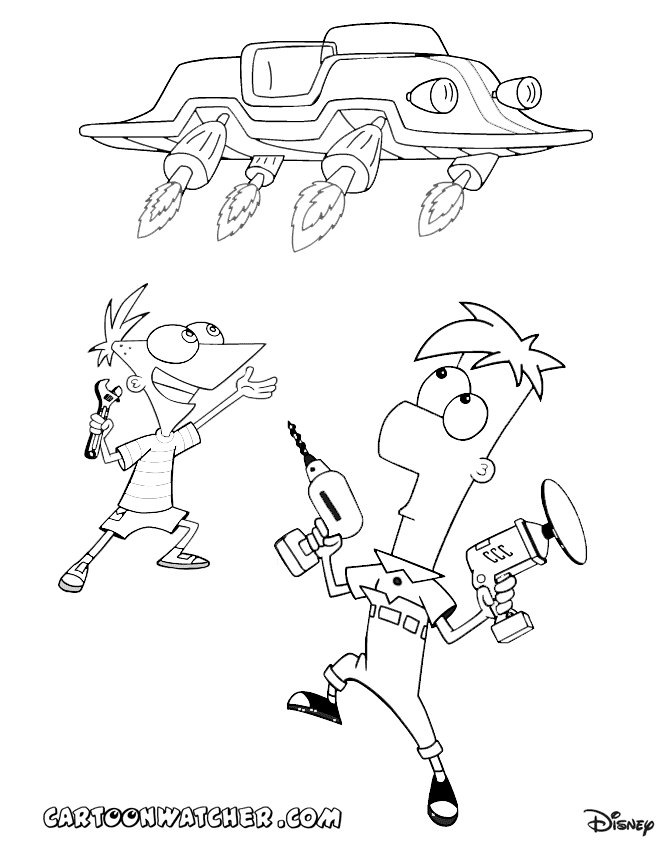 Phineas Ferb Coloring Pages
