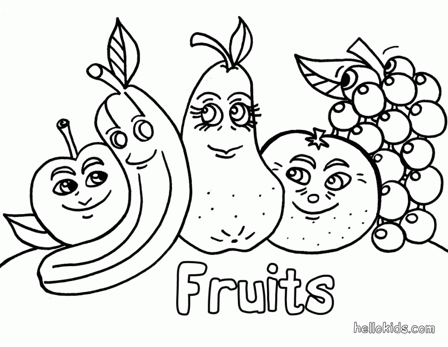 Fruit Coloring Pages Picture
