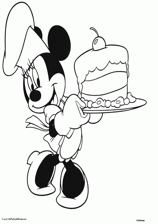 Minnie Mouse Birthday Coloring Pages - Coloring Home