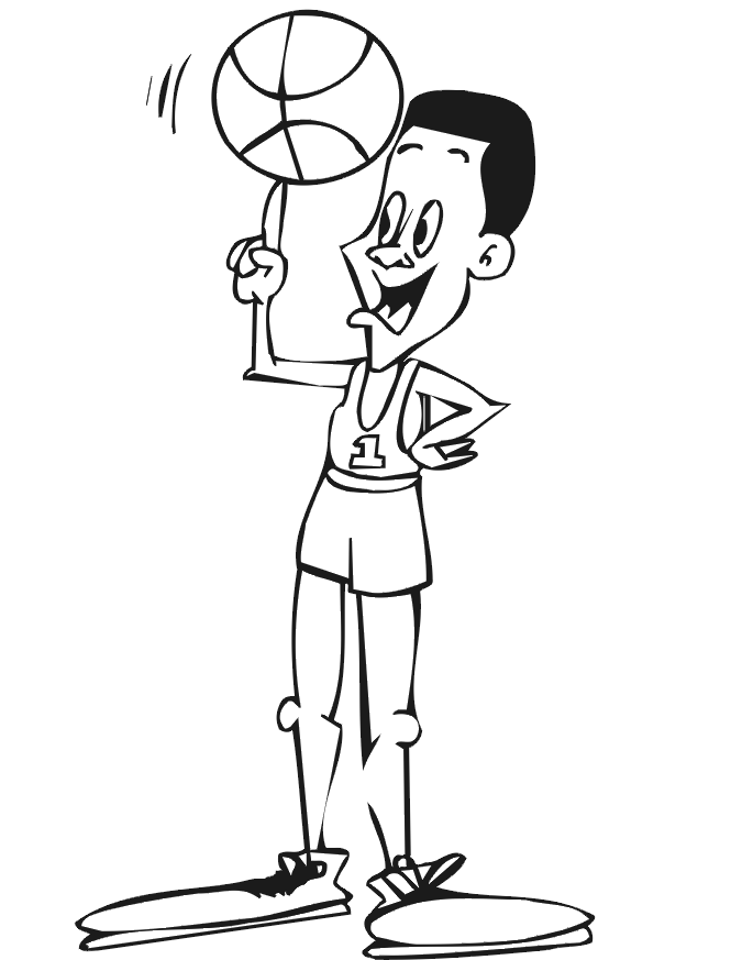 Basketball Coloring Picture | Basketball Player 15