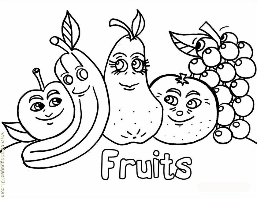 Coloring Pages Fruits Source 0po (Natural World > Vegetables 