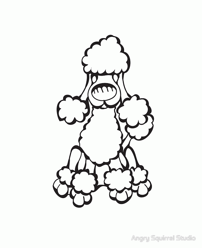 poodle-outline-coloring-home