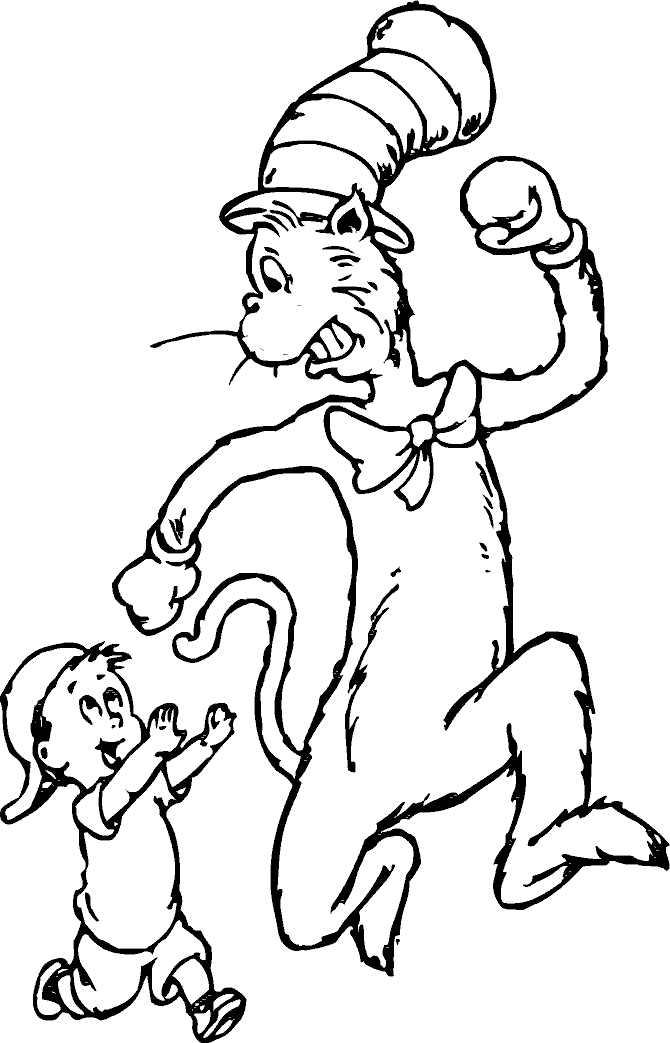 The Cat In The Hat Coloring Pages - Free Printable Coloring Pages 