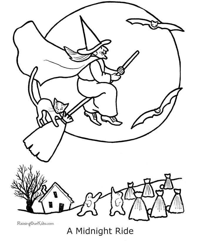 Halloween Printable Coloring Pages 202 | Free Printable Coloring Pages