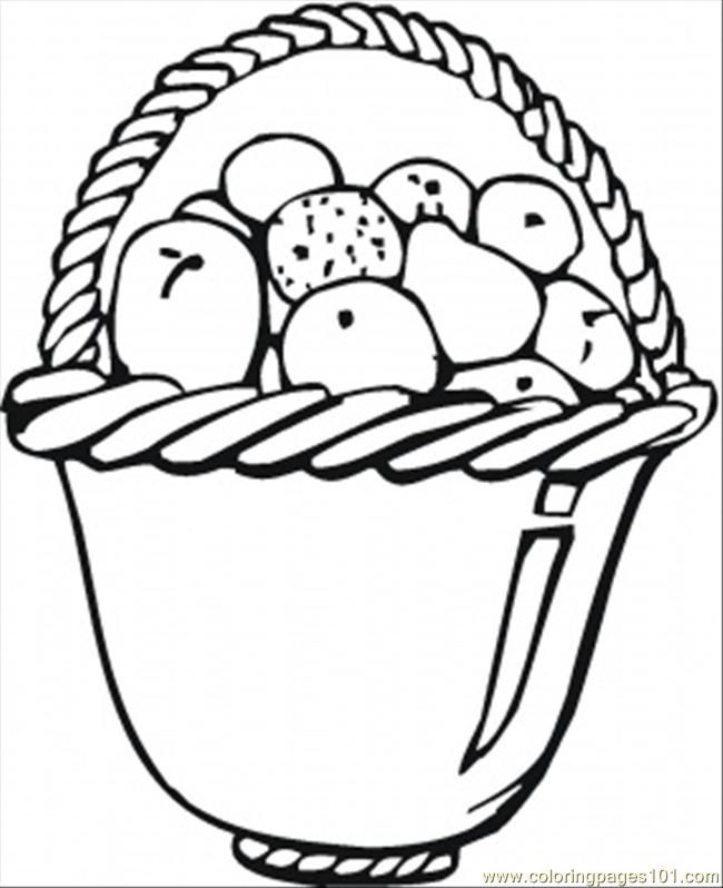 Coloring Pages Apples In Basket (Food & Fruits > Apples) - free 