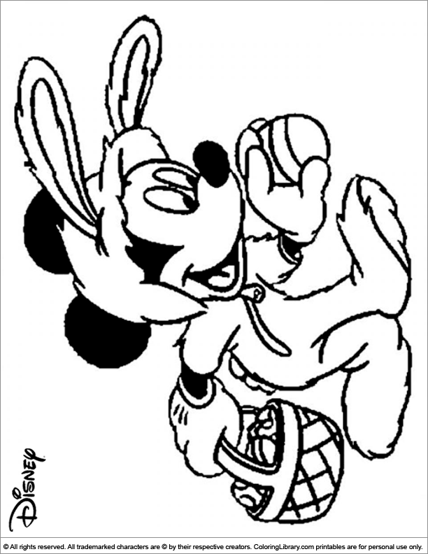 easter disney coloring pages
