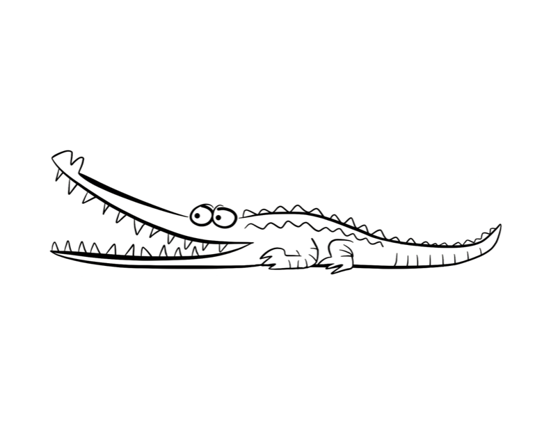Animal Coloring Color By Alligator Numbers Coloring Pages For Kids 