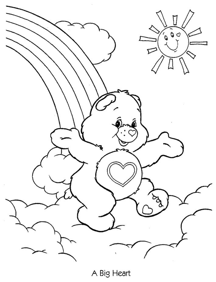 care bear having a swing source fa5 care bears coloring pages 