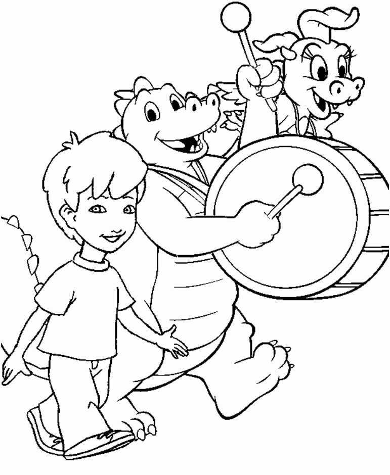 Coloring & Activity Pages: Enrique, Ord & Cassie Marching in a 
